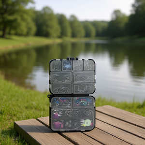 Kit d'accessoires de pêche CJYE241782201AZ 188 pièces avec hameçons, plombs, leurres cuillères, billes de pêche amovibles et boîte à pêche - Product Image 2