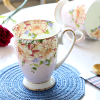 Mug à café en porcelaine fine, style européen moderne, avec logo personnalisé, écologique, sans BPA, résistant à la chaleur, avec poignée, compatible lave-vaisselle, pour la maison et l'hôtel