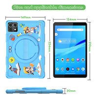 Nouvelle arrivée, étui de protection personnalisé pour tablette Tab A7 Lite 8,7 pouces T220/T225 23x13cm, design de dessin animé résistant aux chutes