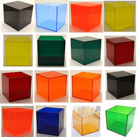 Boîte de présentation en acrylique de qualité supérieure, personnalisable en couleur, avec couvercle coulissant, design pliable et détachable, rangement sur pied pour la vente en gros