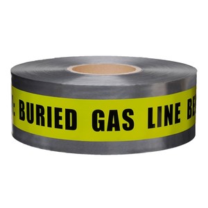 Cinta de Advertencia para Tuberías de Gas Enterradas, Suministro del Fabricante, 3 Pulgadas de Ancho, Cinta de Polietileno para Marcar Riesgos - Product Image 1