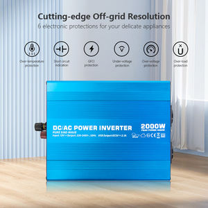 อินเวอร์เตอร์พลังงานเต็มรูปแบบ2000W <span class=keywords><strong>12V</strong></span> 24V 48V DC ไปยัง <span class=keywords><strong>AC</strong></span> <span class=keywords><strong>110V</strong></span> <span class=keywords><strong>220V</strong></span> อินเวอร์เตอร์ไฟรถยนต์ออฟกริดอินเวอร์เตอร์เพียวไซน์เวฟ - Product Image 2