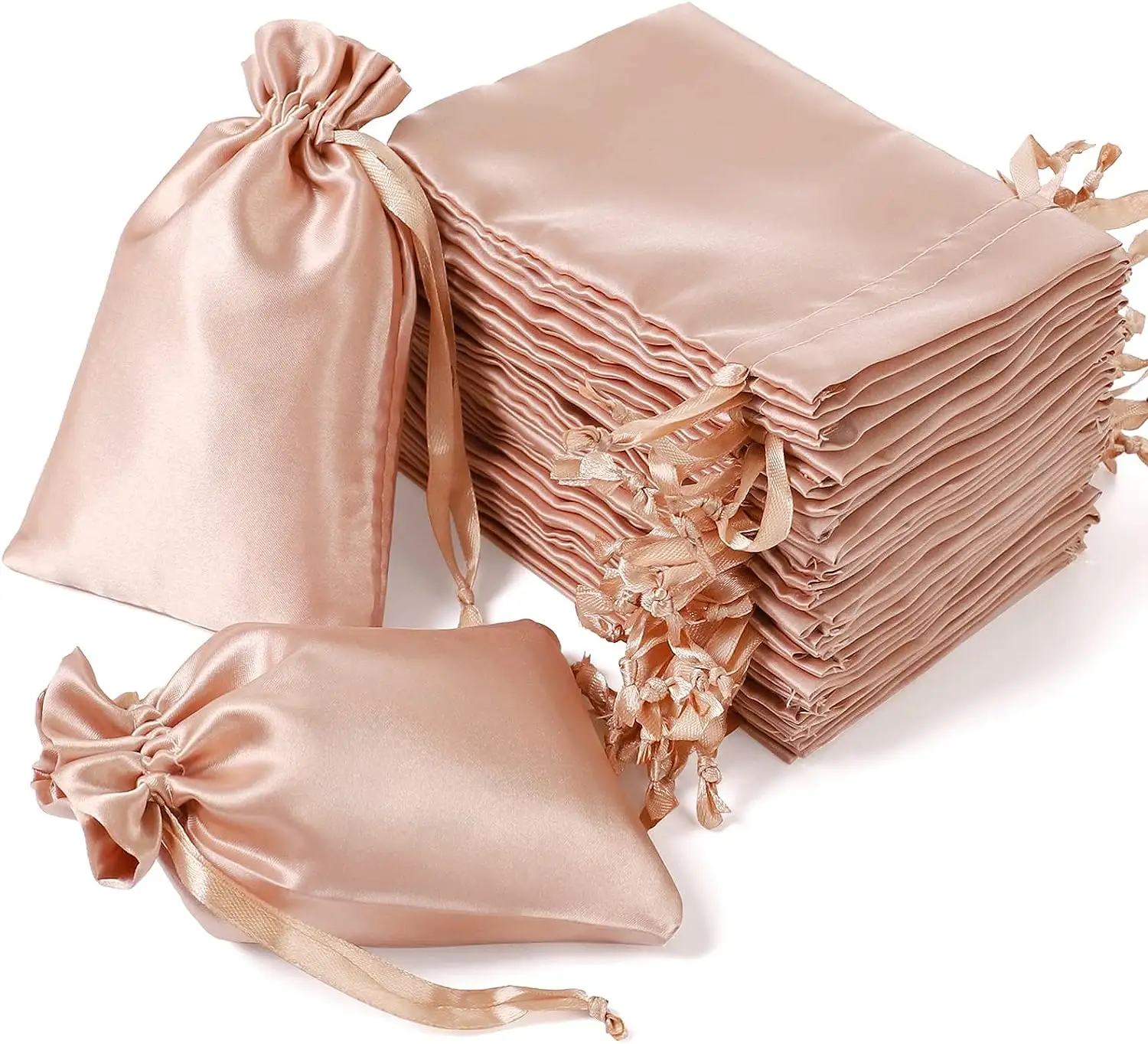 Parrucche di seta di lusso personalizzate che imballano sacchetti di polvere sacchetto regalo con coulisse di qualità per borse di biancheria cosmetica sacchetto di raso per capelli