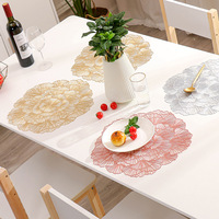 Set de table en vinyle doré de style européen pour la décoration de la maison et des mariages
