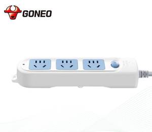 Presa di Sicurezza Industriale a 3 Uscite 10A, Colore Blu e <span class=keywords><strong>Bianco</strong></span>, per Uso Domestico, Ufficio e Ospedale - Product Image 2