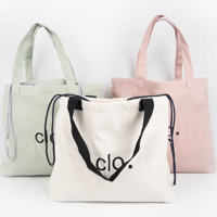 Sac fourre-tout en toile recyclée avec logo personnalisé, épais et durable, sac de shopping avec logo de marque, sac fourre-tout respectueux de l'environnement