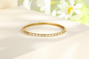 Fashion Clear bianco piccolo quadrato stile diamante braccialetti e braccialetti di alta <span class=keywords><strong>gioielleria</strong></span> da donna - Product Image 2