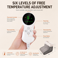 Chauffe-pieds électrique à thermostat réglable, télécommande, 9 réglages de température, protection contre la surchauffe, polaire lavable
