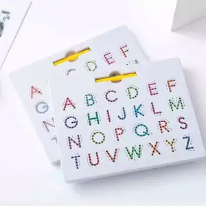 マグネットボード手紙 Suppliers-学習玩具幼児用教育玩具教育ツールタブレット磁気アルファベットライティングボード文字と数字トレースボード