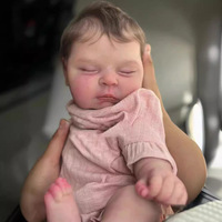 Muñeca Bebé Reborn de 50cm, Suave y Realista, con Piel 3D de Múltiples Capas Pintadas a Mano y Cabello Injertado, Muñeca Suave al Tacto