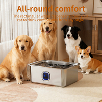 Fontaine à eau pour animaux de compagnie 12L 15L 18L, gamelles à eau à double niveau, bol pour chien pour plusieurs animaux de compagnie et grands chiens, chats, pour boire