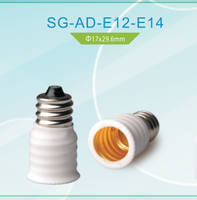 Prise E12 noir blanc support de lampe étanche adaptateur de Base E12 à l'intérieur de la base de lampe LED E14 convertie en Base E12 pour les États-Unis