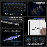 Clavier magnétique USB mécanique Laudtec pour tablette Tab S avec rétroéclairage RVB, pavé tactile multifonction, design personnalisable