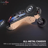 Camion RC 2.4G 4x4 à commande proportionnelle, direction et accélération, véhicule télécommandé haute vitesse tout-terrain, chargeur inclus pour adultes et amateurs