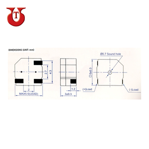 โรงงานที่ดีที่สุดขายร้อนพลาสติกสีดำ4Khz SMD Buzzer แม่เหล็กและ Transducer - Product Image 2