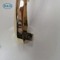 Poignées de cercueil en alliage de Zamak or/argent de style européen, haute qualité, vente chaude, accessoires funéraires B&R