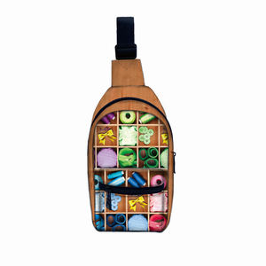 Bolso cruzado de lujo para hombre, gran oferta, bolso de pecho para siempre joven con decoración de impresión, bolso de hombro de tela de poliéster - Product Image 6