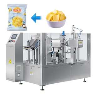 Mehrkopf Stickstoff Banane Bananen Kartoffelchips Waage Packmaschinen Kissenbeutel-Verpackungsmaschine