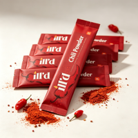 Sachet personnalisé imprimé de qualité alimentaire 10g pour poudre de piment, sachet stick anti-humidité à scellage arrière pour l'emballage d'épices et d'assaisonnements