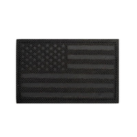 Drapeau américain en nylon réfléchissant et lumineux, découpé au laser, motif étoiles, 9 x 5 cm, pour brassard, badge ou vêtement, OEM transfrontalier