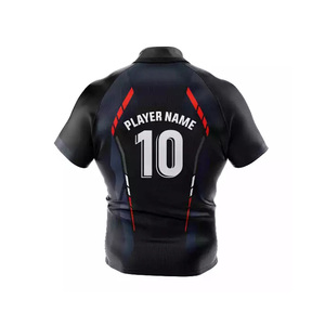 Maillots de rugby personnalisés de haute qualité, respirants, à séchage rapide, tissu anti-humidité, maillot d'équipe avec logo, numéros et noms - Product Image 3