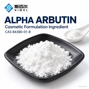 Alpha Arbutine de qualité cosmétique SIMEL, poudre blanche à 99 %, CAS 84380 01 8, matière première pour le blanchiment de la peau, pour les soins de la peau - Product Image 1