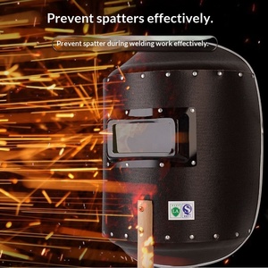 Casco <span class=keywords><strong>de</strong></span> Soldadura Eléctrica Portátil <span class=keywords><strong>de</strong></span> Fibra Vulcanizada, Antiescaldaduras, Antichispas, Antiluz Intensa, Área <span class=keywords><strong>de</strong></span> Visión Ampliada <span class=keywords><strong>de</strong></span> 90x30mm, Máscara <span class=keywords><strong>de</strong></span> <span class=keywords><strong>Mano</strong></span> - Product Image 2