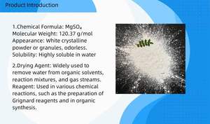 Sulfate de magnésium anhydre MgSO4 98% Poudre blanche CAS 7487-88-9 Sulfate Industriel Agriculture Qualité alimentaire - Product Image 6