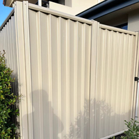 Panneau de clôture en métal ondulé Colorbond de couleur grise résistant aux intempéries et aux UV en Australie