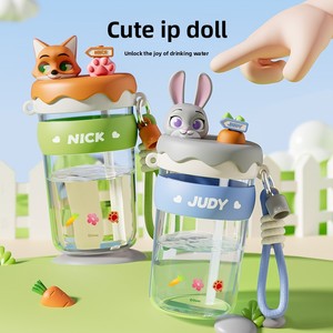 Bouteille d'eau en Tritan <span class=keywords><strong>Disney</strong></span> Zootopia Judy et Nick, élégante, résistante aux chutes, pour l'été, pour filles et enfants - Product Image 2
