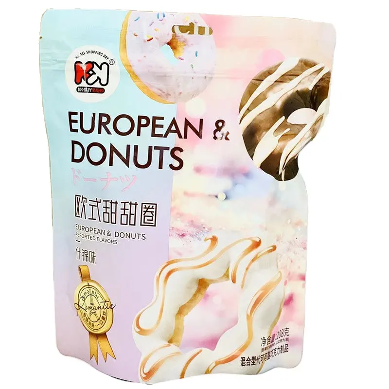 Chaoyouwei biskuit 208g makanan ringan grosir aneka rasa Eropa donat biskuit
