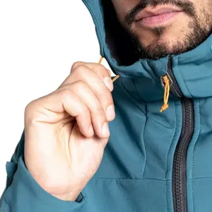 Factory outlet giacca con cappuccio slim-fit con zip intera di migliore qualità per uomo giacca softshell da safari casual in spandex leggero impermeabile