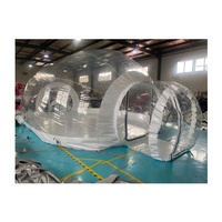Tente bulle gonflable transparente à double dôme de 20 pieds avec indice d'étanchéité de 2000-3000 mm pour les fêtes en plein air