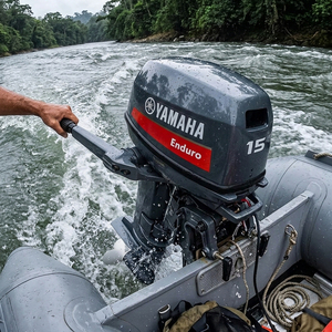 Moteur hors-bord <span class=keywords><strong>Yamaha</strong></span> 15 CV 2 temps haute performance à engrenage latéral, moteur à essence pour la pêche commerciale - Product Image 3