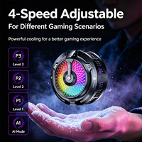 Pendingin Ponsel Magnetik K63 PRO 24W Daya Tinggi Kontrol Suhu AI Lampu RGB Pengisap Udara Radiator Gaming Mobile