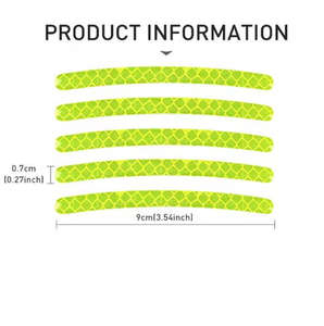 Oferta: Juego de 20 Cintas Reflectantes para <span class=keywords><strong>Llantas</strong></span> de <span class=keywords><strong>Coche</strong></span>, <span class=keywords><strong>Vinilo</strong></span> PVC de Alta Visibilidad, Adhesivo Reflectante para Ruedas - Product Image 4