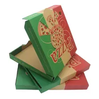 Caja de Pizza Ecológica para Llevar, Económica, de Papel, Personalizable, Color Marrón sobre Marrón