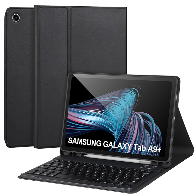 Чехол для клавиатуры Samsung Galaxy Tab A9Plus/A9 + 11 дюймов 2023 (SM-X210/X216/X218) Съемная беспроводная клавиатура