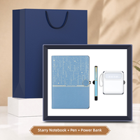 Coffret Cadeau de Papeterie de Bureau : Chargeur, Bloc-notes, Stylo, Batterie Externe – Idéal pour les Incentives du Personnel et les Cadeaux de Remerciement à Long Terme pour Clients