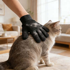 Guantes de Silicona Suave para Bañar Mascotas, <span class=keywords><strong>Cepillo</strong></span> para Eliminar el <span class=keywords><strong>Pelo</strong></span> de Forma Delicada para Perros y Gatos, Herramienta de Cuidado y Aseo Ecológica - Product Image 5