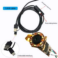 Módulo de Cámara Endoscópica USB de 8MP HD con Autoenfoque IMX179 y Micrófono Digital para Inspección de Dispositivos Industriales y Médicos