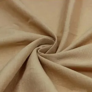 Tela de lino flameado de alta densidad de poliéster 100% de alta calidad para vestido de camiseta Ropa cómoda