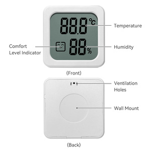 Nuevo Medidor Digital de Humedad y Temperatura LCD - Detección del Nivel de Confort, Pantalla Grande para Habitación de Bebé u Oficina, Uso en Interiores - Product Image 3