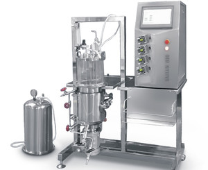 Fermentador de biosíntesis de laboratorio pequeño estándar de la UE, agitador magnético de 220V, biorreactor de vidrio de laboratorio de grado automático V - Product Image 2