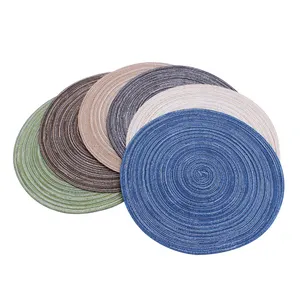 Bán Buôn Tự Nhiên Vòng Dệt Bảng Placemats Handmade Nylon Polyester Bông Placemats Sử Dụng Để Đặt Ly Và Bộ Đồ Ăn