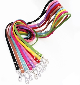 Verstellbares weiches Katzen-und Hunde halsband mit funkelnden Strass steinen Haustier leine und Halsband mit festem Muster aus PU und Leder - Product Image 6