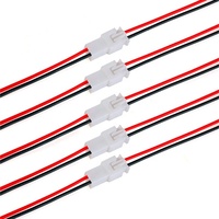 Kabel Konektor HooHA Harness Seri JST XH 2.5mm 2P/3P Berlapis Timah Tembaga dengan Selubung PVC untuk Perakitan Kabel Konsumen