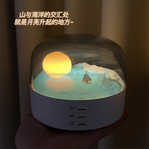 Interruptor táctil de cambio de 2 colores, recargable, impresión 3D, Luna, dormitorio, luz LED nocturna, decoración del hogar, regalo creativo - Product Image 4