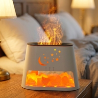 260ml lampe de roche de sel diffuseur d'huile essentielle minuterie à distance brume fraîche humidificateur d'air à ultrasons pour la maison chambre bureau