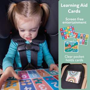 Nuby X Safe Seat, protection de siège de voiture en polyester, compatible avec les sièges de voiture orientés vers l'avant et vers l'arrière, poche d'apprentissage visuel, rangement en maille - Product Image 4